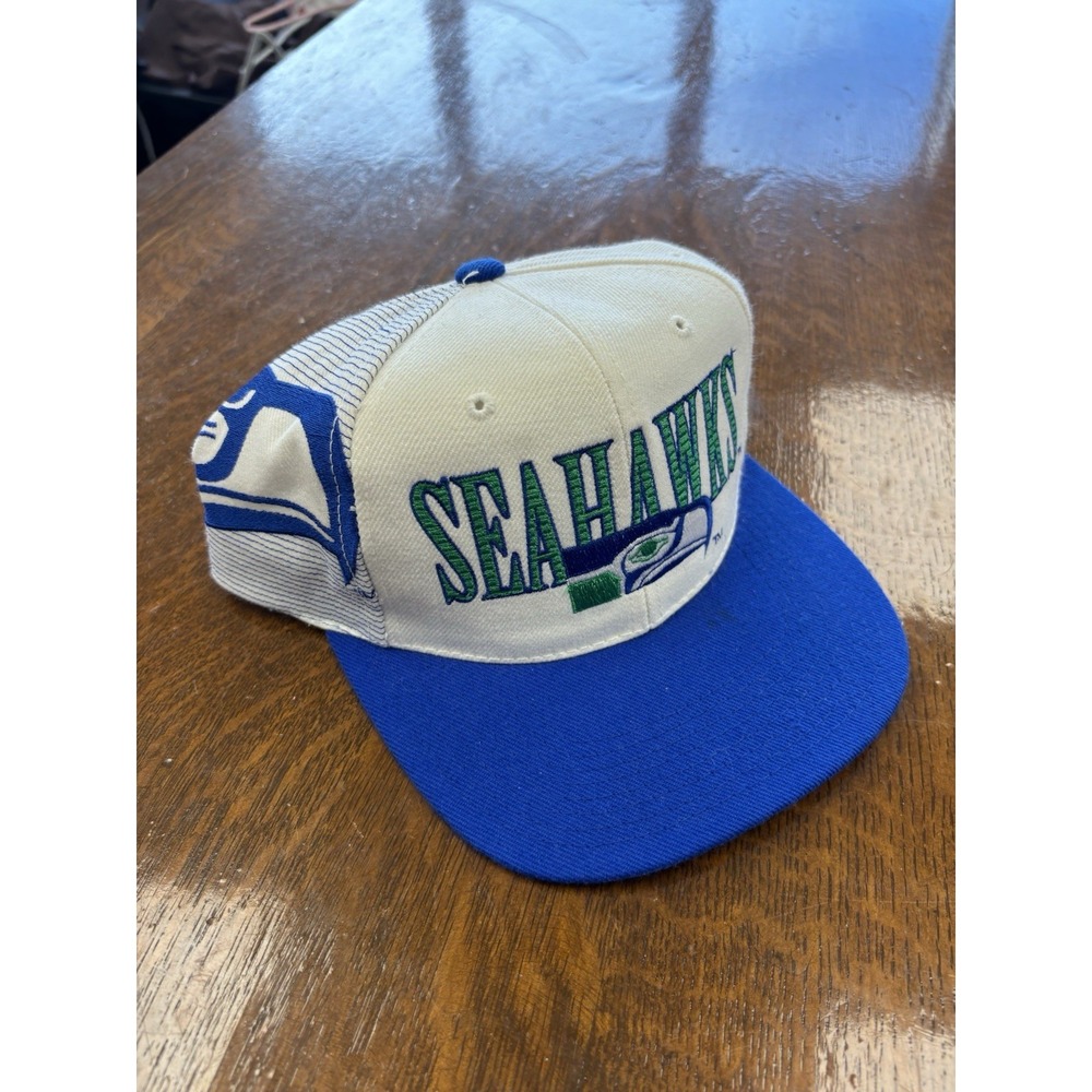 Vintage 90s Seattle Seahawks Sports Specialties Shadow Laser Snapback Hat